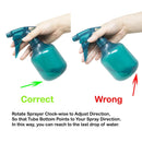 Youngever 6 Pack Empty Plastic Spray Bottles, Spray Bottles for Hair and Cleaning Solutions, 3 Assorted Colors (8 Ounce) Youngever