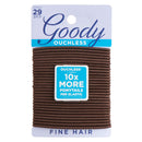 Goody Ouchless Elastic Hair Tie - 29 Count, Brown - 2MM for Fine to Medium Hair - Pain-Free Hair Accessories for Men, Women, Boys, and Girls - for Long Lasting Braids, Ponytails GOODY