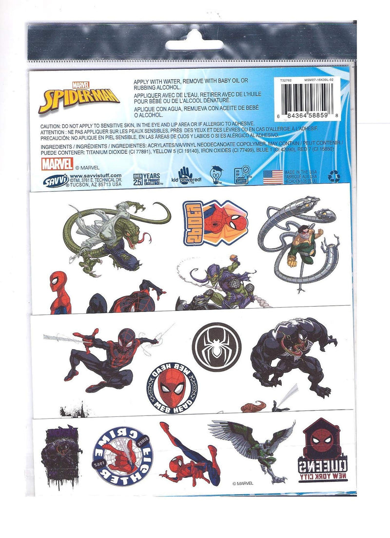 Spiderman Temporary Tattoos -25 Count by Saavi Savvi Stuff