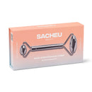 The Original Stainless Steel Face Roller with Travel Pouch, Dual sided - By SACHEU Sacheu