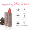 100% PURE Cocoa Butter Matte Lipstick (Fruit Pigmented), Mirage, Full Coverage, Long Lasting, Matte Lip, Moisturizing Cocoa Butter, Natural Makeup (Cool Deep Dusty Pink) - 0.15 oz 100% PURE