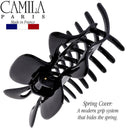 Camila Paris CP3028 French Hair Clip for Women, 4.5 inch Black for Thick Volume Hair, Girls Hair Claw Clips Jaw, Durable Styling Hair Accessories for Women, Strong Hold No Slip Grip, Made in France Camila