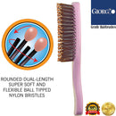 Giorgio GIO1P Pink 7.75 inch Gentle Touch Detangler Hair Brush for Men Women and Kids. Soft Bristles for Sensitive Scalp. Wet and Dry for all Hair Types. Scalp Massager Brush Stimulate Hair Growth GIORGIO