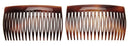 France Luxe 18 Tooth French Side Comb Pair - Tortoise France Luxe