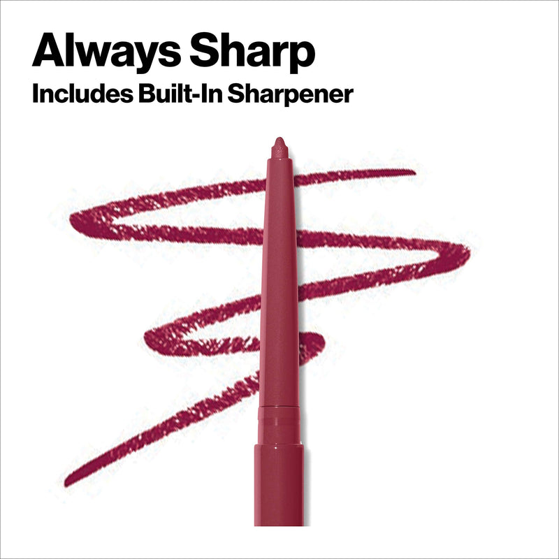Lip Liner by Revlon, Colorstay Face Makeup with Built-in-Sharpener, Longwear Rich Lip Colors, Smooth Application, 670 Wine REVLON