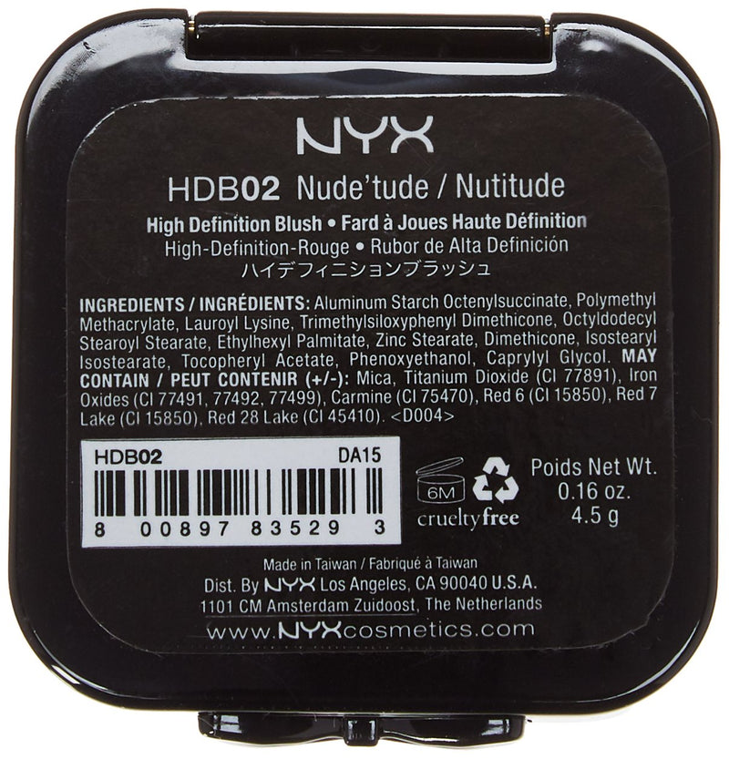 NYX PROFESSIONAL MAKEUP High Definition Blush, Nude'tude, 0.16 Ounce NYX PROFESSIONAL MAKEUP