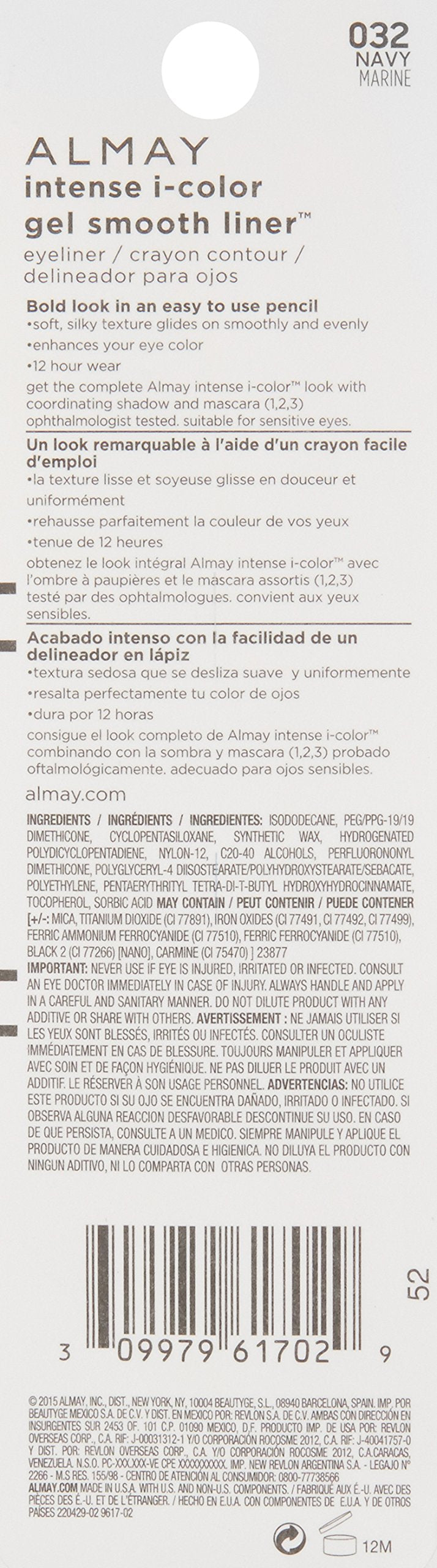 Almay Gel Smooth Eyeliner, Navy, 1 count Almay