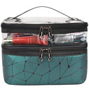 MKPCW Makeup Bags Double layer Travel Cosmetic Cases Make up Organizer Toiletry Bags (Dark green) MKPCW Store