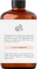 Brooklyn Botany Eucalyptus Essential Oil – 100% Pure and Natural – Therapeutic Grade Essential Oil with Dropper - Eucalyptus Oil for Aromatherapy and Diffuser - 4 Fl. OZ Brooklyn Botany