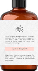 Brooklyn Botany Eucalyptus Essential Oil – 100% Pure and Natural – Therapeutic Grade Essential Oil with Dropper - Eucalyptus Oil for Aromatherapy and Diffuser - 4 Fl. OZ Brooklyn Botany