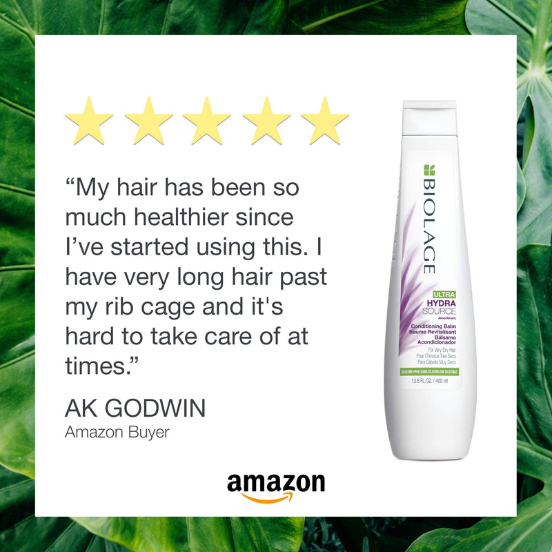 BIOLAGE Ultra Hydrasource Shampoo & Conditioner Bundle | Extremely Moisturizes Hair To Prevent Breakage | Silicone & Paraben-Free | For Very Dry Hair | 33.8 Fl. Oz. BIOLAGE