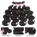 UNice Hair HD Lace Closure 5x5 Invisible Knots Lace Closure with 3 Bundles, Brazilian Body Wave 100% Human Hair with Transparent Lace Closure Natural Color (16 18 20+14inch) UNICE Store