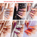 Lavender Violets Gel-Nail-Poish Kit 18-Color Soak off UV LED Nail Gel with No Wipe Base and Top Coat F987 Lavender Violets Store