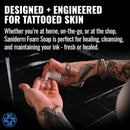 Saniderm Foaming Tattoo Soap (8.45oz Home Size) – Gentle Soap for Tattooed Skin, Infused with Antimicrobial Colloidal Silver, Aloe Vera, and Nourishing Sea Buckthorn Oil Infinity Warehouse