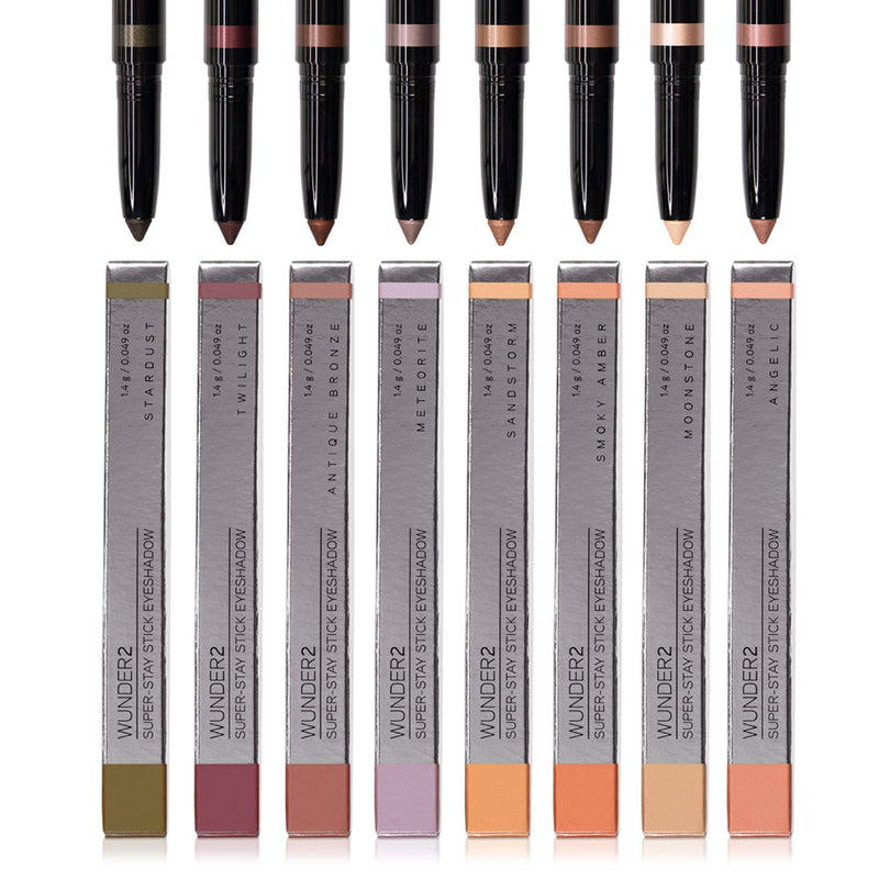 Wunder2 SUPER STAY STICK EYESHADOW Makeup Eye Shadow Pencil Crayon, Smokey Amber Wunder2