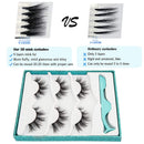 GOO GOO Mink Eyelashes Fake Eyelashes, Natural Crossed Cluster Daily Type 16mm 1 Style 3 Pairs/set Siberian 3D Mink Eyelashes Hand Made Strips False Eyelashes Fluffy Real Eyelashes GOO GOO Store