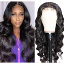 UNice 10A Body Wave Silk Base Fake Scalp Human Hair Lace Closure Wigs for Black Women Middle Part, Brazilian Virgin Hair T-Part Lace Closure Wig Pre Plucked with Baby Hair 150% Density (18 inch) UNICE Store