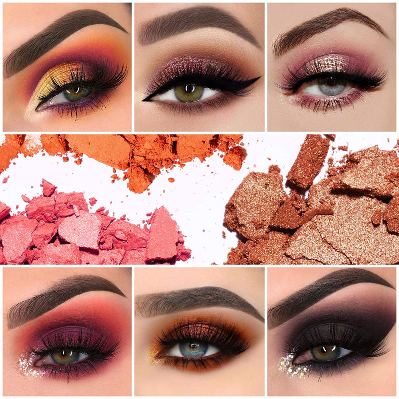 EYESEEK Matte Eyeshadow Palette Neutral with Brushes,Brown and Nude Pink 45 Shades Smokey with Shimmer Glitter Eyeshadow Pallet,High Pigmented Metallic Makeup Palette Long Lasting Waterproof Eye Shadow for Brown eyes
