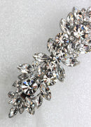 Faship Gorgeous Clear Rhinestone Crystal Flower Barrette Clip Faship