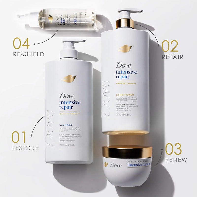 Dove Intensive Repair Mask for Damaged Hair with Bio-Protein Care Technology and Amino Serum 9.2 Fl Oz Infinity Warehouse