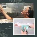 INSTYLYA Silicone Back Scrubber for Shower - (Grey) - Soft Silicone Body Scrubber - Gently Cleanse, Massage & Apply Lotion on the Skin (Two Sided) Instylya