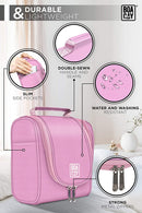 Premium Small Hanging Travel Toiletry Bag for Women and Men, Hygiene Bag, Bathroom and Shower Organizer Kit with Elastic Band Holders for Toiletries, Cosmetics, Makeup, Brushes BOACAY Store