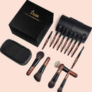 Jilier Travel Makeup Brush Set, 14 pcs Mini Makeup Brushes for Foundation, Powder, Eyeshadow, Highlight, Contour, Blush & Concealer, Small Makeup Brush Set Purse Size with Case Infinity Warehouse
