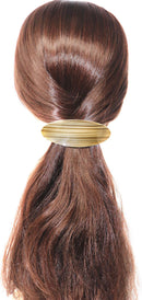 Parcelona French Oval Grey Beige Celluloid Acetate Automatic Hair Clip Barrette Parcelona