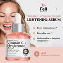 AM/PM Dark Spot Corrector Treatment - Overnight Kojic Acid Dark Spot Remover for Face /Body + AM Vitamin C Hyaluronic Acid Retinol Serum for Face, Tranexamic Acid Age Spot Acne Scar Treatment for Face FELI NATURALS