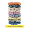 30 Pcs Hair Scrunchies Velvet Hair Chiffon and Linen Satin Elastic Flower Scrunchies Bobbles Soft Hair Ties Ropes Ponytail Holder Hair Accessories, Great for halloween Thanksgiving day and Christmas N-D