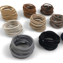 Cyndibands Beige Blonde No-Metal 4mm, 1.75 Inch Elastic Hair Ties Color Match Ponytail Holders - 24 Count Cyndibands