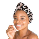 Kitsch Microfiber Hair Towel Wrap for Women, Hair Turban for Drying Wet Hair, Easy Twist Hair Towels, Super Absorbent and Ultra Soft Microfiber Towel, Hair Wrap, After Spa Hair Towel (Leopard) Kitsch