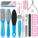 EAONE Pedicure Kit 20 in 1, Professional Pedicure Tools Set Stainless Steel Foot Files Callus Remover Foot Rasp Scrubber Dead Skin Remover Pedicure Spa Kits for Women Men Foot Care at Home and Salon EAONE
