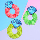 Neon 80s Scrunchies I 12 Pack I Bachelorette Party Favor Hair Ties I Team Bride Hair Ties I Bridesmaid Hair Tie Pop Fizz Designs