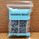 4000Pcs Mixed Size Hot Fix Round Crystals Gems Glass Stones Hotfix Flat Back Rhinestones (Amethyst) MASSIVE BEADS