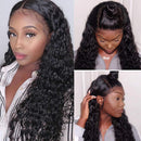 Water Wave Pre Plucked 4x4 Lace Front Wigs for Black Woman 20inch 100% unprocessed Lace Front Human Hair Wigs with Baby Hair Water Wave Closure Wigs for Woman Water Wave Lace Wigs TESLAL Store