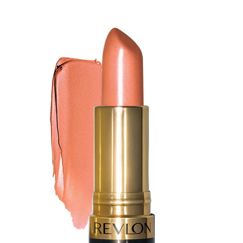 Revlon Super Lustrous Lipstick, High Impact Lipcolor with Moisturizing Creamy Formula, Infused with Vitamin E and Avocado Oil in Red / Coral Pearl, Apricot Fantasy (120) REVLON