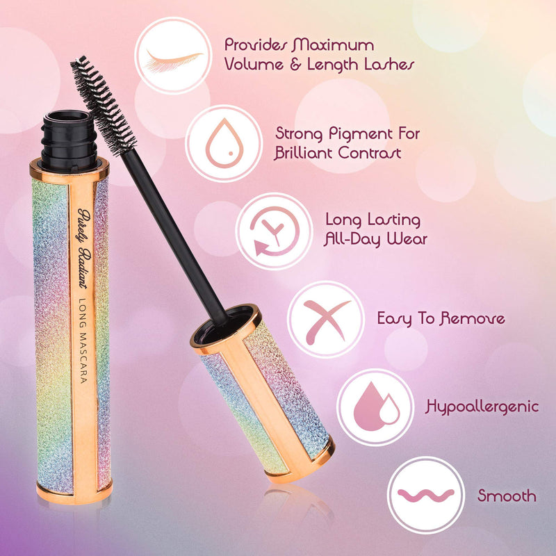 4D Silk Fiber Lash Mascara | Hypoallergenic, Cruelty-Free for Long Eyelash | All-day formula, No-hassle removal, No clumping, Waterproof Mascara | Smudge-proof fiber mascara Purely Radiant