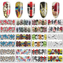 TailaiMei 48 Sheets Halloween Nail Art Stickers - Water Transfer DIY Nail Decals Stencil for Halloween Party TailaiMei