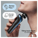 Braun Electric Razor for Men, Series 6 6072cc SensoFlex Electric Shaver with Precision Trimmer, Rechargeable, Wet & Dry Foil Shaver with 4in1 SmartCare Center and Travel Case, Black/Blue Braun Store
