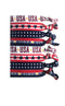 8 Piece Red White and Blue Patriotic Hair Elastic Set - Hair Accessories- USA Hair Ties Gift, American Flag Accessory, Stars & Stripes, 4th of July- Independence Day - Land of the Free - Made in USA Sportigift