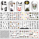 TailaiMei 48 Sheets Halloween Nail Art Stickers - Water Transfer DIY Nail Decals Stencil for Halloween Party TailaiMei