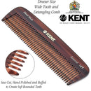 Kent 12T All Coarse Hair Detangling Comb Wide Teeth Pocket Comb for Thick Curly Wavy Hair. Hair Detangler Comb for Grooming Styling Hair, Beard and Mustache. Saw-Cut Hand Polished. Handmade in England KENT