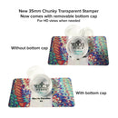 PUEEN 3.5cm Upgraded HD Chunky Clear Transparent Soft Stamper and Scraper Set - Nail Art - Stamping Tools - Clear - BH000706 PUEEN