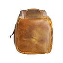 KOMALC Premium Buffalo Leather Unisex Toiletry Bag Travel Dopp Kit (Distressed Orange Tan) KomalC