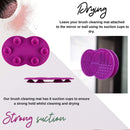 Lilyleaf Makeup Brush Silicone Cleaning Mat with Suction Cups (6.5 x 4.1 inches) - Makeup Brush Cleaner Pad with 5 Textures - Large Makeup Brush Silicone Mat - Portable Makeup Brush Scrubber Mat LILYLEAF MAKEUP ACCESSORIES TO MAKE LIFE EASIER