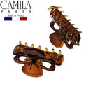 Camila Paris CP2628/2 French Hair Clips for Women, Set of 2 Small 1 inch Girls Hair Claw Clips Jaw Fashion Durable and Styling Hair Accessories for Women, Made in France with Cellulose Camila