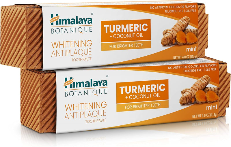 Himalaya Botanique Whitening Antiplaque Toothpaste with Charcoal + Black Seed Oil, Fluoride Free, for Whiter Teeth, 4 oz, 2 Pack… Infinity Warehouse