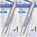 Maybelline Full 'N Soft Waterproof Mascara, Very Black [311], 0.28 oz (Pack of 2) Maybelline New York