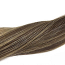 GOO GOO Remy Human Hair Extensions 100g Halo Hair Extensions Ombre Chocolate Brown to Honey Blonde 20 Inch Real Wire Hair Extensions Flip in Invisible Crown Hairpiece Secret Fish Extensions GOO GOO Store